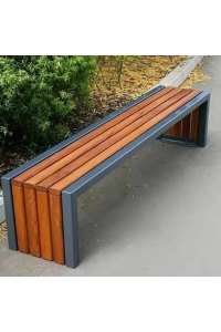 Bahçe İçin Metal Bank Ahşaplı Park Bahçe Bankı